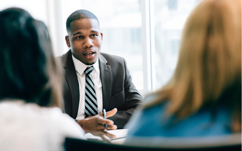 Business team has data discussion