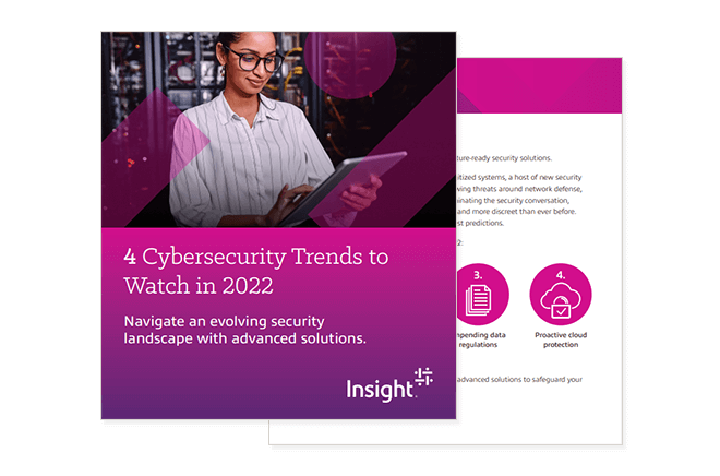 4 cybersecurity trends to watch in 2022 ebook cover
