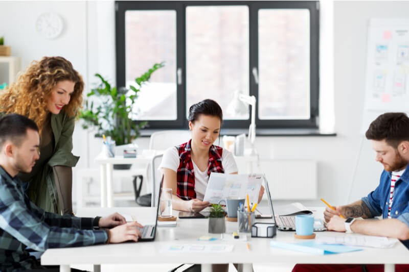 IT administrator managing data and apps from cloud portal